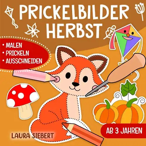 Prickelbilder herbst basteln - prickelbilder,